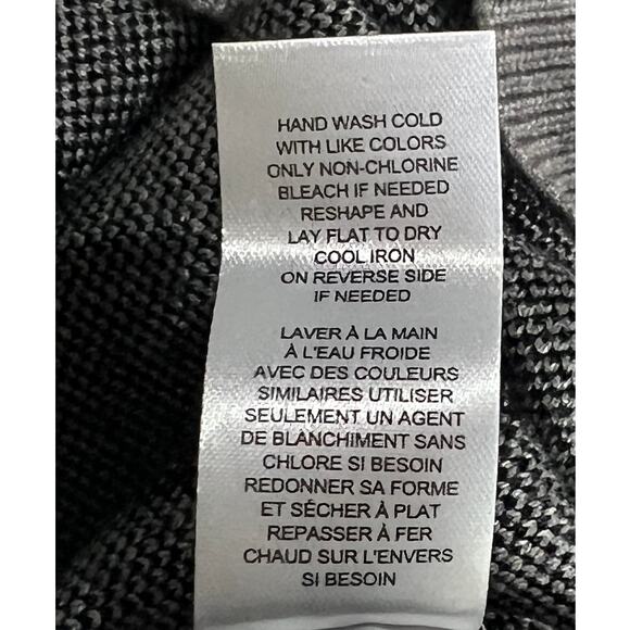 TAHARI FACE-GRAPHIC CREWNECK SWEATER GRAY/BLACK WOMENS XSMALL NEW - Picture 9 of 10